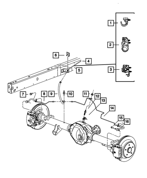 Hydraulic Control Unit, Brake Tubes and Hoses for 2012 Ram 3500 #2