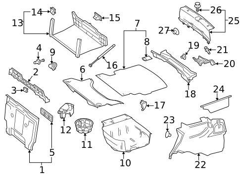 Interior Trim - Rear Body for 2015 Mercedes-Benz E 550 #0