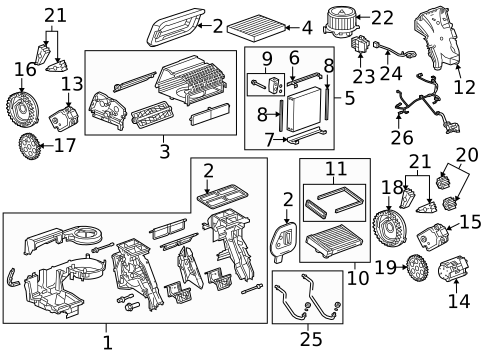 Condenser, Compressor & Lines for 2011 Buick LaCrosse #1