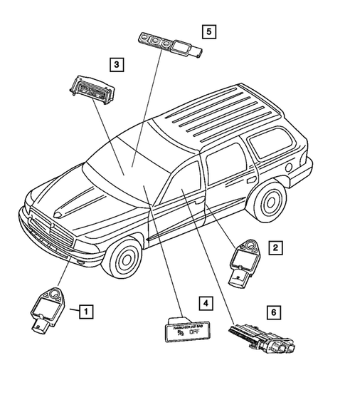 Air Bag Systems for 2005 Dodge Durango #1