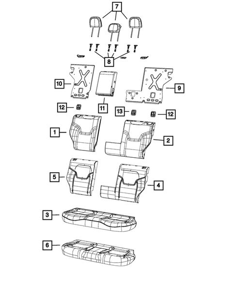 Rear Seats - Second Row for 2016 Jeep Renegade #2