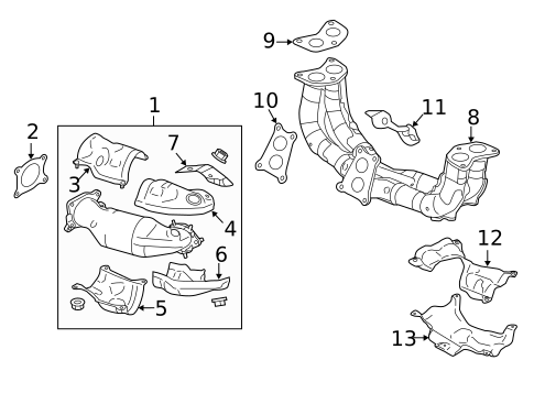 Exhaust Components for 2014 Subaru Forester #1