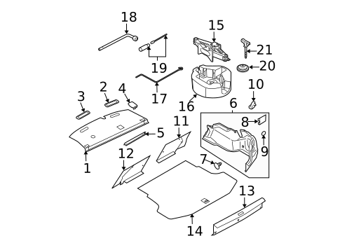 Interior Trim - Rear Body for 2007 Subaru Legacy #1