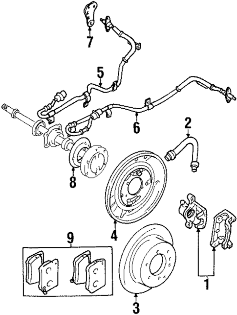 Anti-Lock Brakes for 1995 Mitsubishi Montero #1