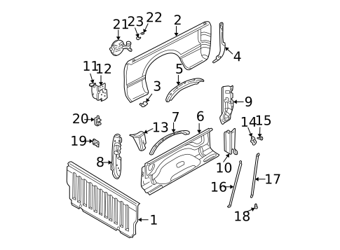 Front & Side Panels for 2003 Dodge Ram 3500 #1
