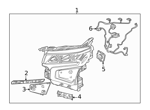 Headlamp Components for 2024 Chevrolet Suburban #0