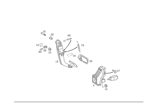 Pedal Assembly with Bearing for 2001 Mercedes-Benz S430 #0