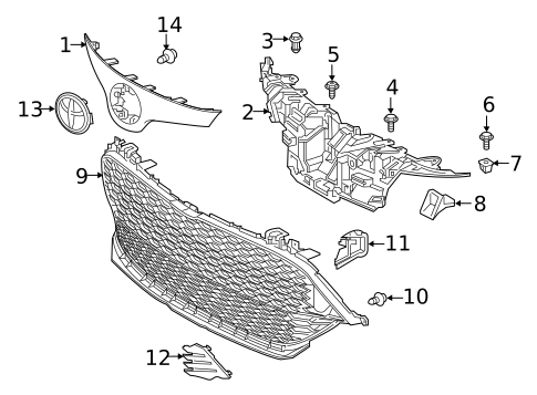 Grille & Components for 2022 Toyota Corolla #1