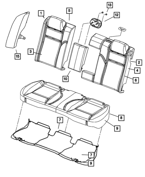 Rear Seats- Folding and Quad for 2005 Dodge Magnum #3