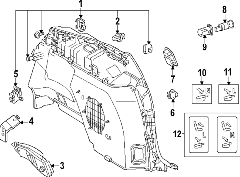 Interior Trim - Quarter Panels for 2025 Lexus RX450h+ #0