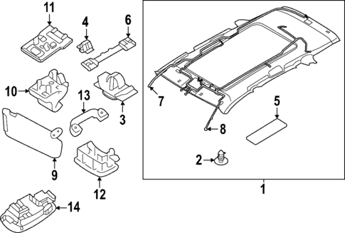 Interior Trim - Roof for 2025 Kia Sportage #1
