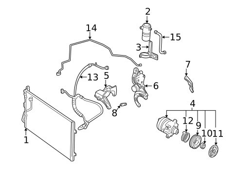 Condenser, Compressor & Lines for 1998 Chevrolet Cavalier #0