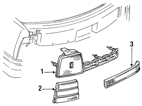Backup & Tail Lamps for 1996 Oldsmobile Cutlass Ciera #0