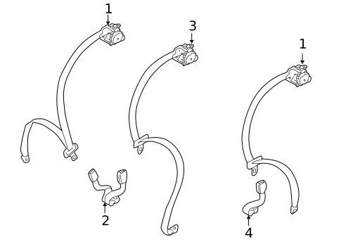 Seat Belt for 2006 Mitsubishi Outlander #0