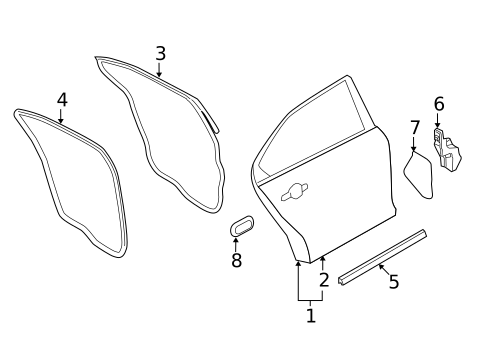 Door & Components for 2017 Ford Special Service Police Sedan #0
