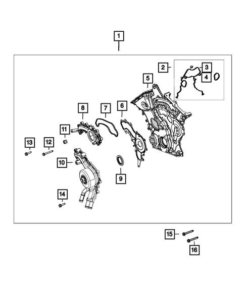 Timing Belt/Chain and Cover and Balance Shaft for 2019 Dodge Durango #1