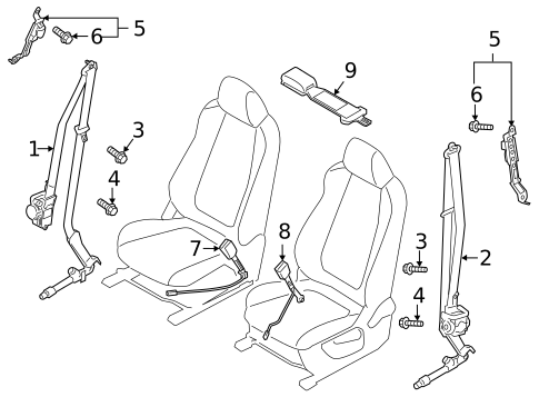 Seat Belt for 2022 Mazda CX-30 #1