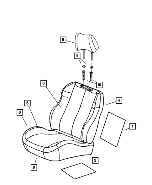 Front Seats and Attaching Parts for 2004 Jeep Grand Cherokee #4
