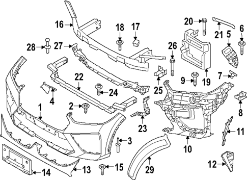Bumper & Components - Front for 2024 BMW X5 #0