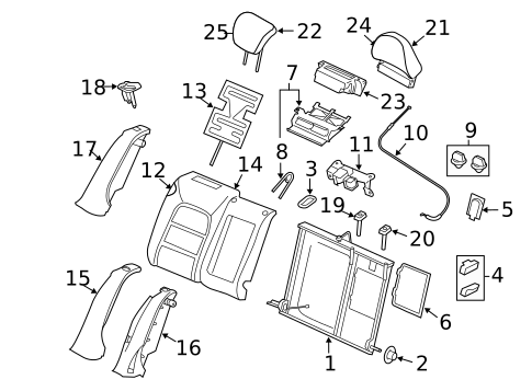 Rear Seat Components for 2017 Volvo S60 Cross Country #0