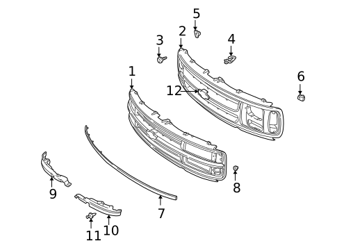 Grille & Components for 2024 Chevrolet Blazer EV #1