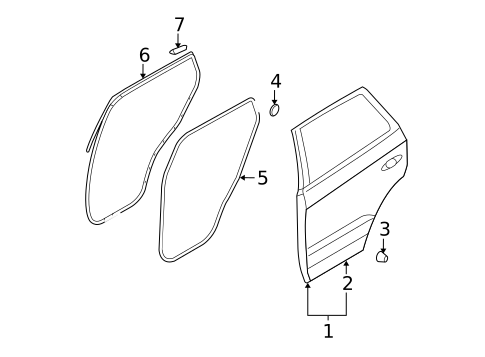 Door & Components for 2009 Hyundai Santa Fe #1
