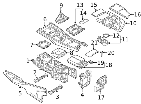 Front Console for 2017 Audi Q7 #0