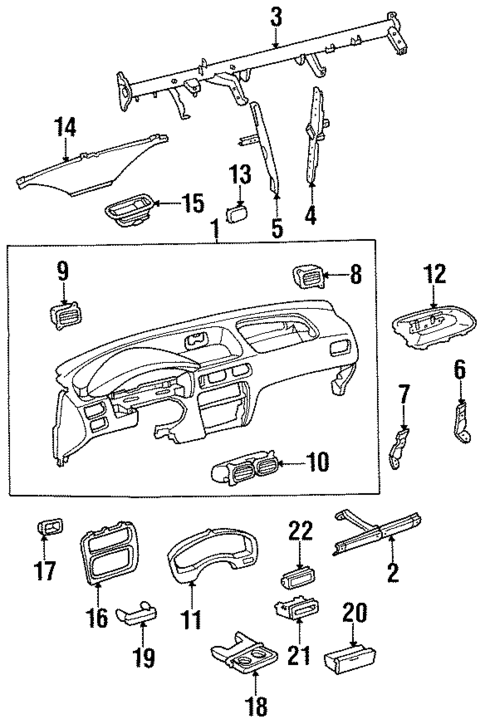 Instrument Panel for 1996 Toyota Paseo #0
