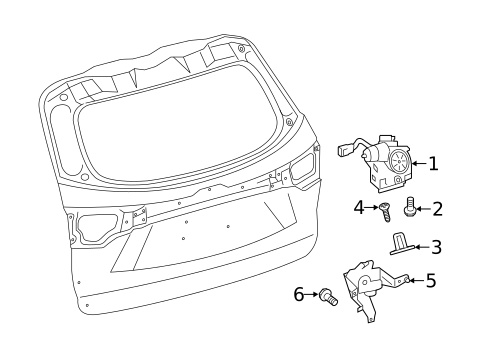 Liftgate for 2019 Toyota Highlander #1