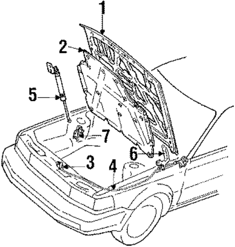 Hood & Components for 1987 Nissan Maxima #0