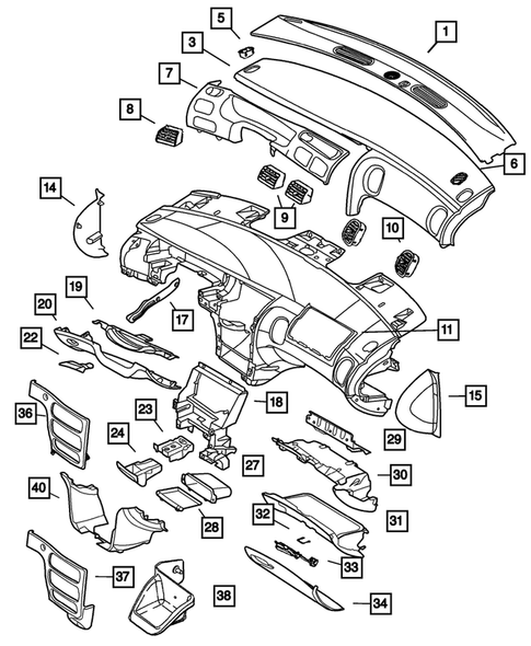 Instrument Panel for 2001 Dodge Intrepid #0
