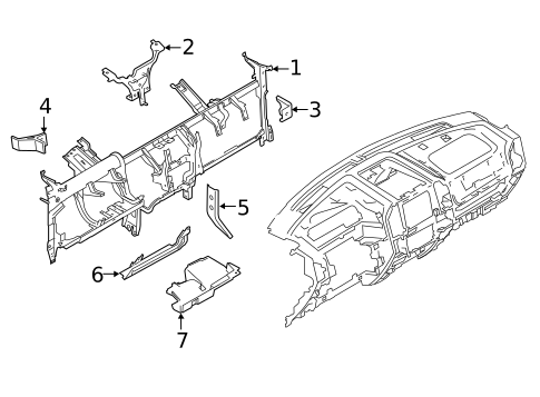 Instrument Panel Components for 2021 Ford F-250 Super Duty #1