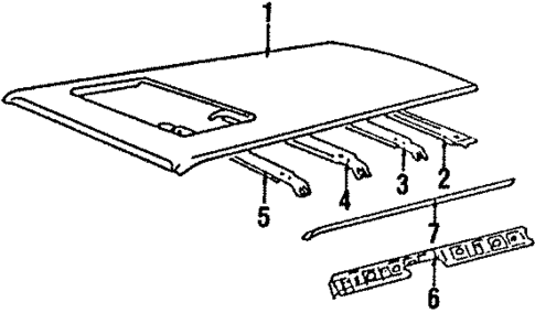 Roof for 1988 Volvo 740 #1