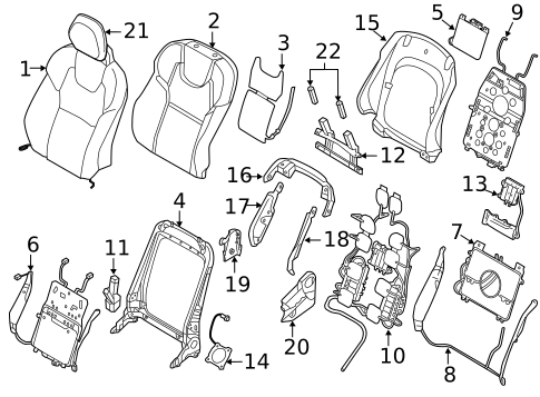 Passenger Seat Components for 2019 Volvo XC90 #2