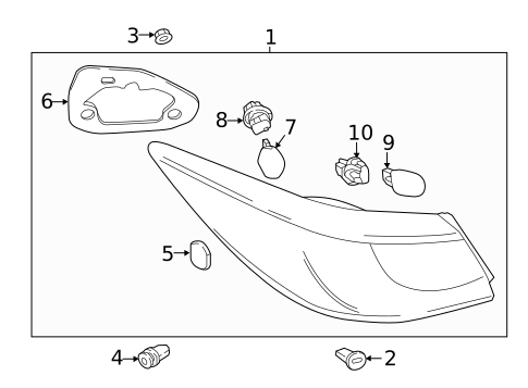 Bulbs - Chassis for 2018 Toyota Yaris iA #3