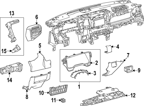 Instrument Panel Components for 2022 Toyota Tundra #1
