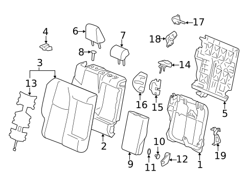 Rear Seat Components for 2022 Toyota RAV4 #0