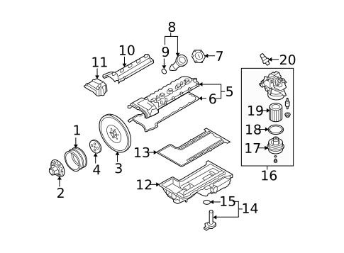 Cylinder Block Components for 2006 BMW M5 #0