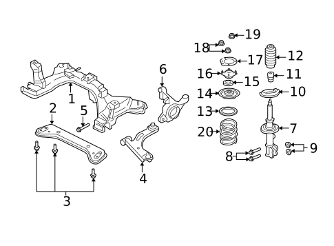 Suspension Components for 2010 Mercury Mariner #0