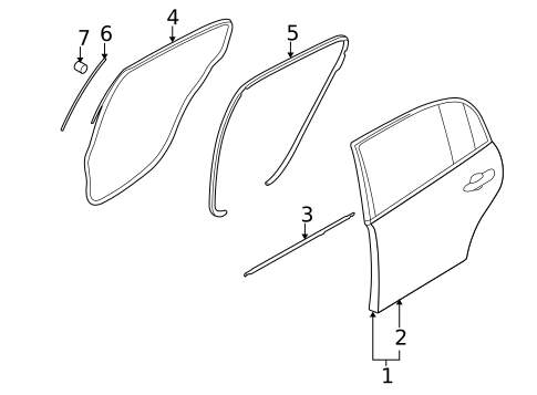 Door & Components for 2005 Kia Amanti #1