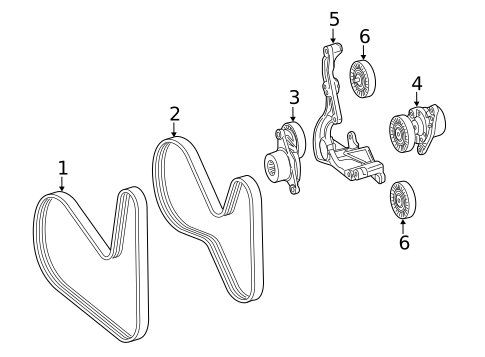 Belts & Pulleys for 2021 Mercedes-Benz AMG GT Black Series #1