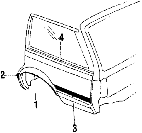 Glass & Moldings for 1988 Pontiac 6000 #0