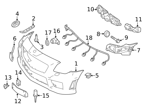 Bumper & Components - Front for 2016 Mercedes-Benz SLK55 AMG #1