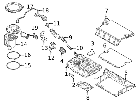 Fuel System Components for 2020 BMW 540i #1