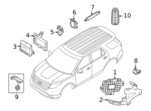 Keyless Entry Components for 2012 Ford Explorer #0