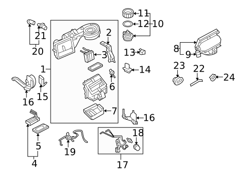 Evaporator & Heater Components for 2010 Ford Explorer Sport Trac #0