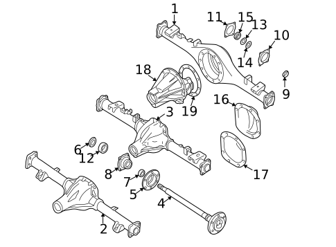 Axle Housing for 2000 Nissan Frontier #0