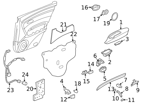 Rear Door for 2009 Acura RL #0