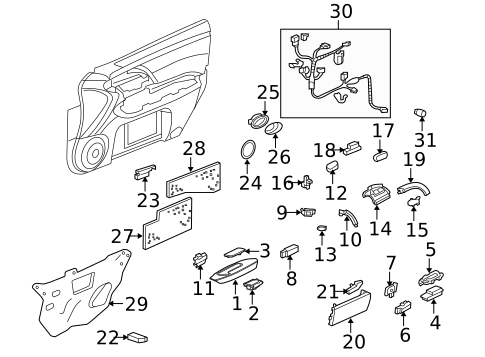 Fuel Door for 2009 Acura RL #0