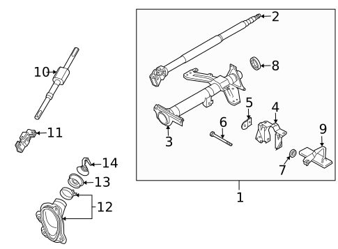 Steering Column Assembly for 2003 INFINITI G35 #1